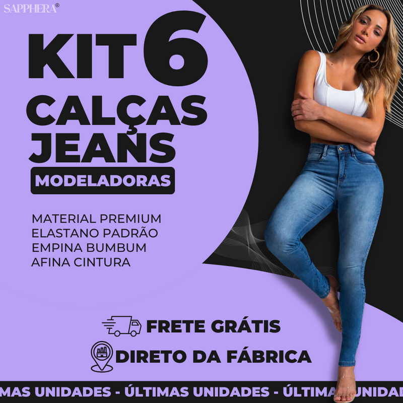 (PAGUE 2 LEVE 6) - KIT 6 CALÇAS MODELADORAS DIRETO DA FÁBRICA (PREÇO PROMOCIONAL)