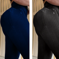 ( PAGUE 1 LEVE 3) Legging curvilínea modeladora do corpo -Levanta bumbum