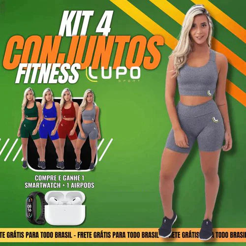 (APENAS HOJE!) Kit 5 Conjuntos Shorts Lupo + Tops  - Ultimas Unidades