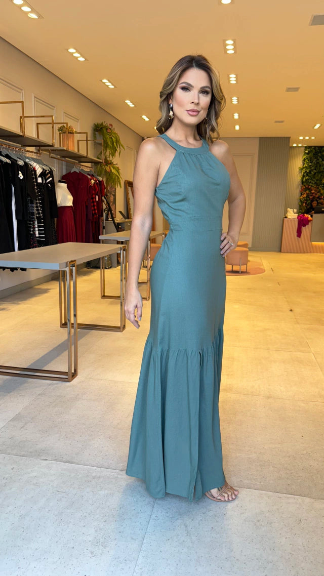 VESTIDO LONGO LINHO ANGELINA