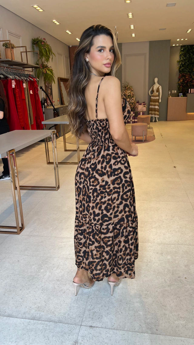 VESTIDO PATY ANIMAL PRINT + BRINDE EXCLUSIVO